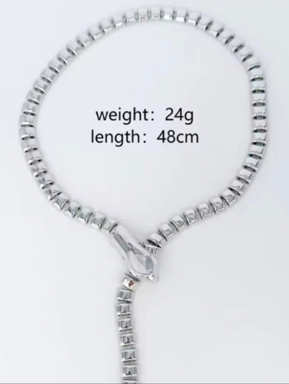 Silver Zipper-Style Y Drop Necklace - Picture 5 of 6